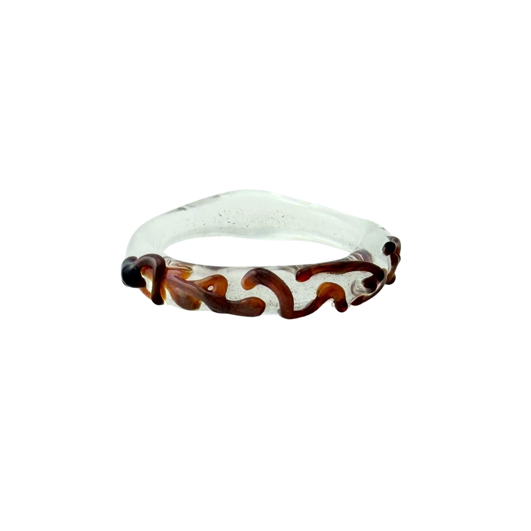 Caramel Strings — handmade glass ring