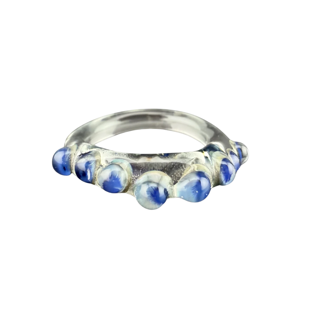Bluedots — handmade glass ring