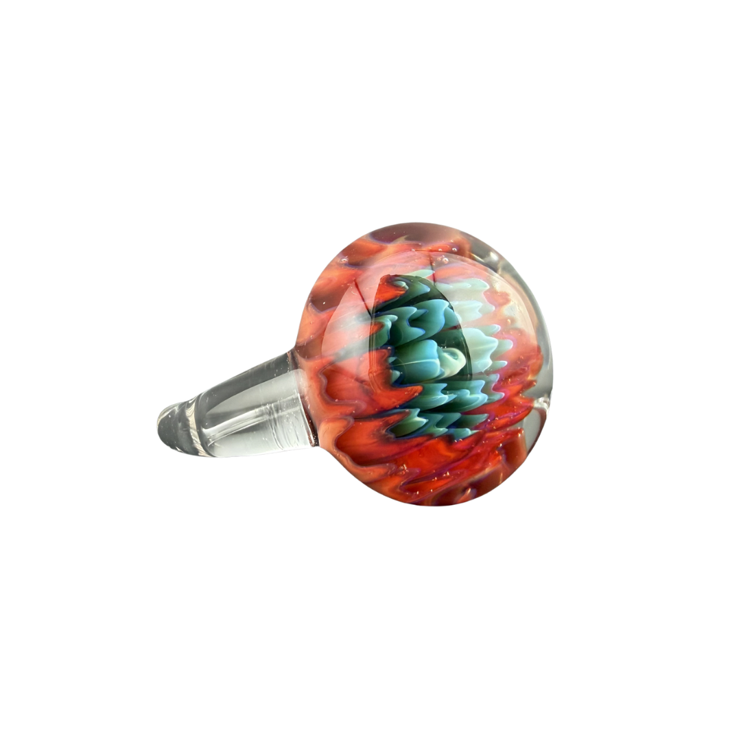 Red Castle — handmade glass ring