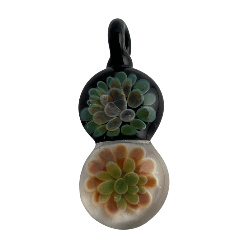 Double Implo — handmade glass pendant