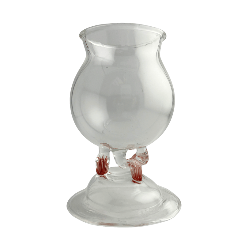 White Rimon — handmade glass drinkware