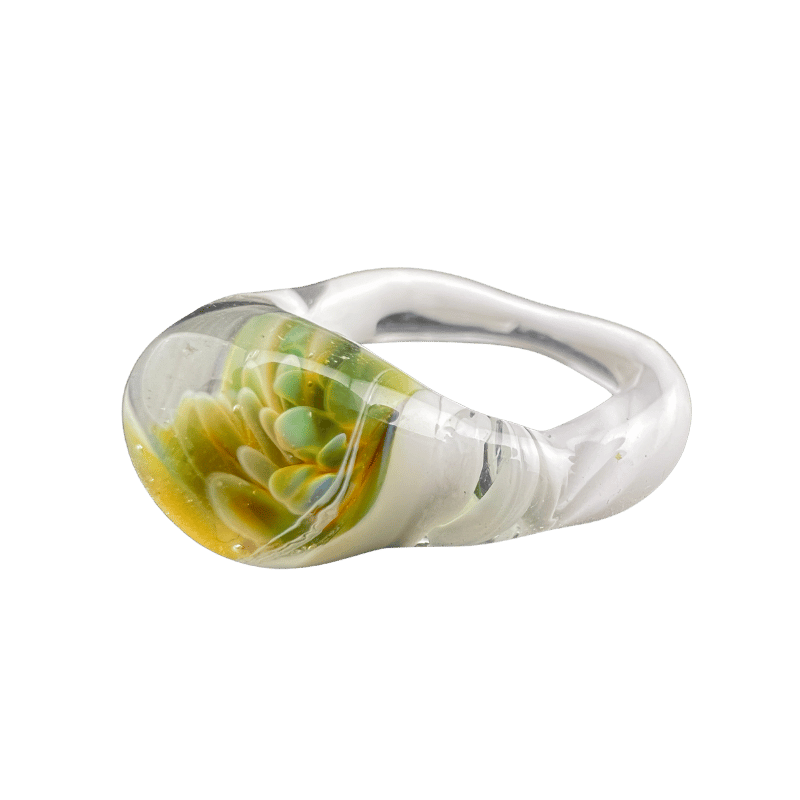 Green Inferno — handmade glass ring