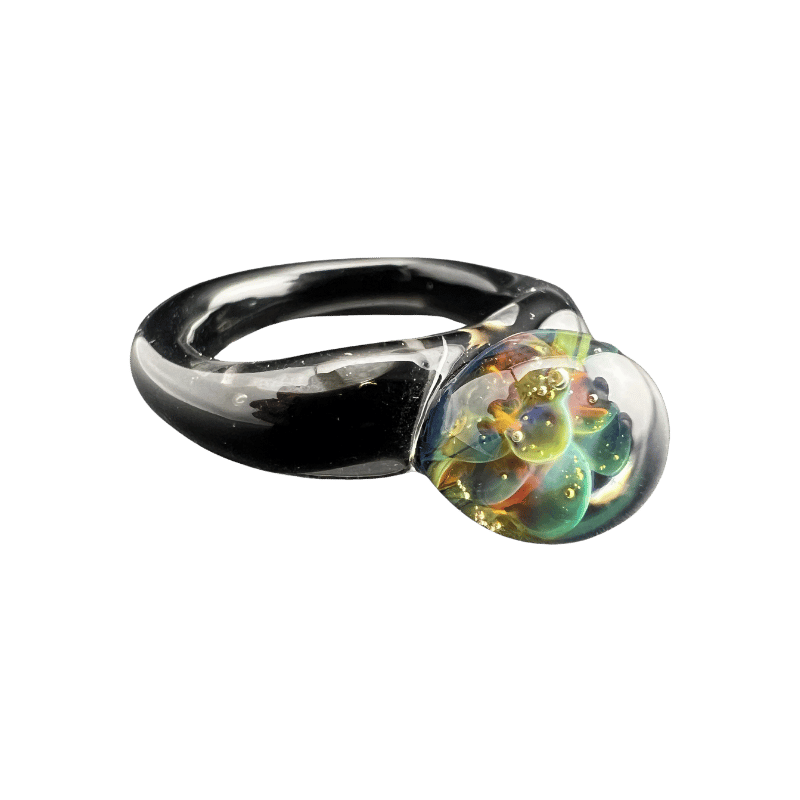 Black Implo — handmade glass ring