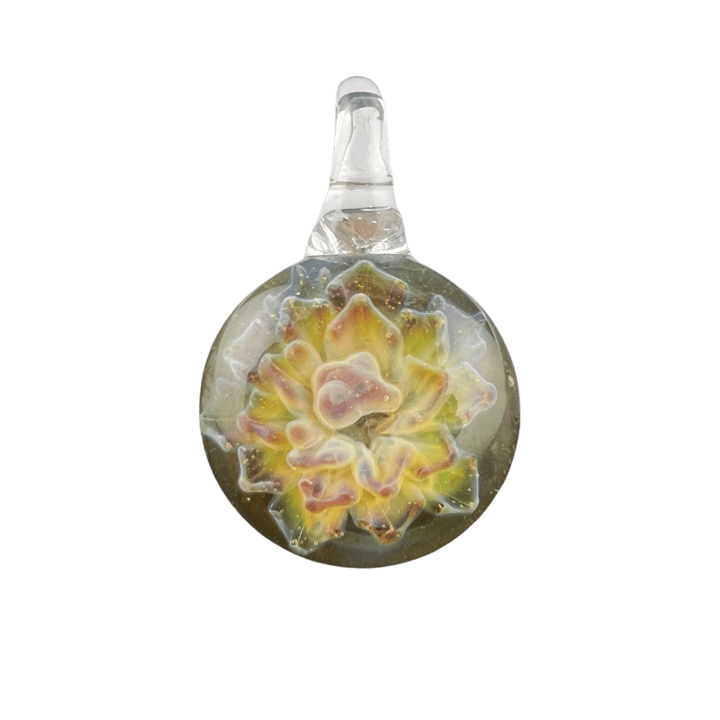 Green Tzino — handmade glass pendant