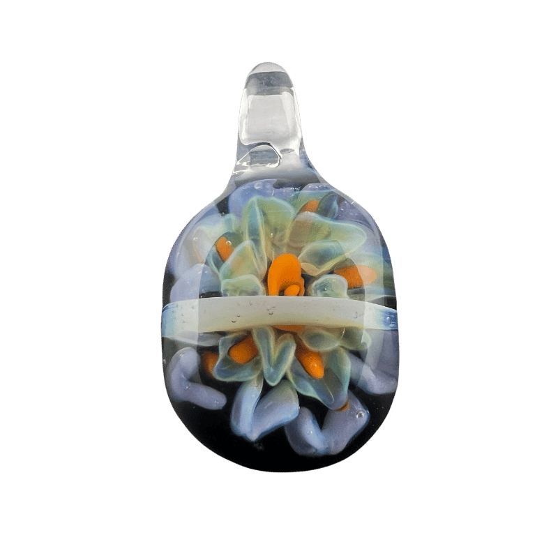 Ghost Line — handmade glass pendant