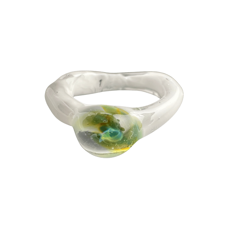 Greenbo — handmade glass ring