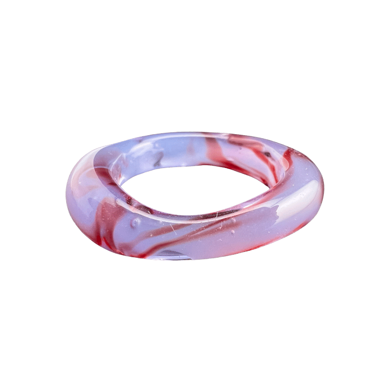 Sago Ado Stripe — handmade glass ring