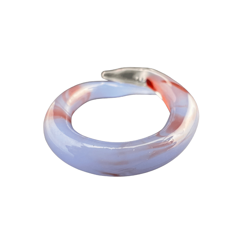 Sago Ado Stripe Open — handmade glass ring