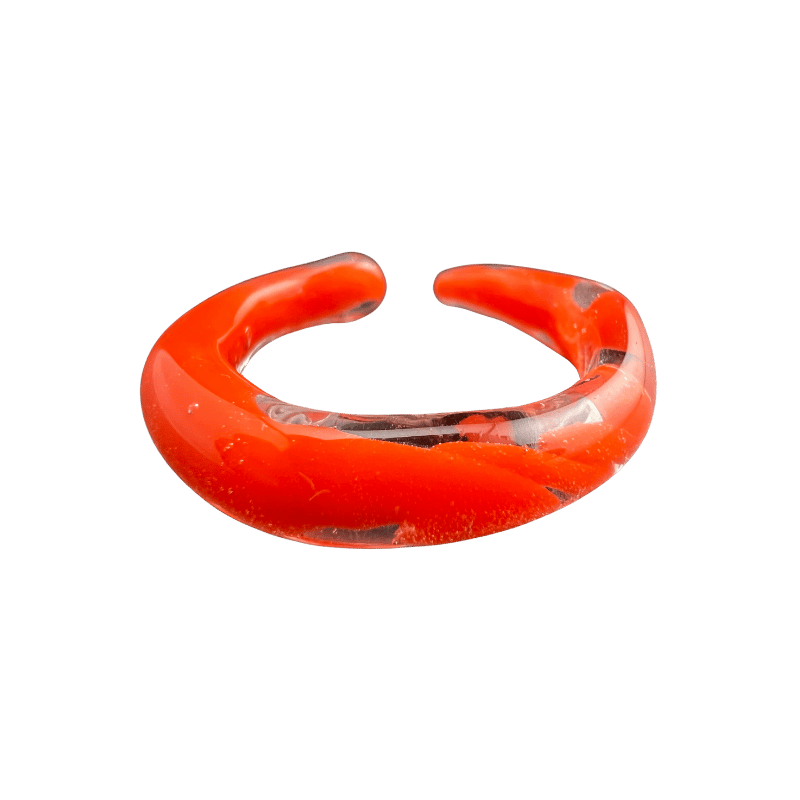 Ado Stripe Open — handmade glass ring