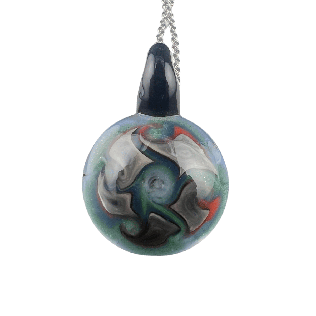 Ninja — handmade glass pendant