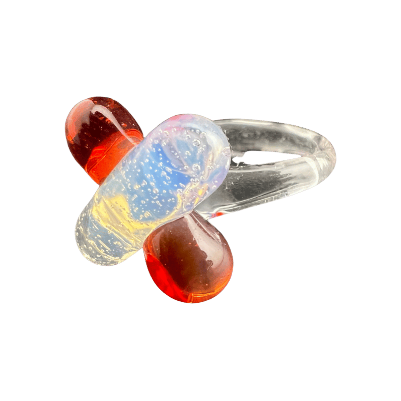 X Ghost — handmade glass ring