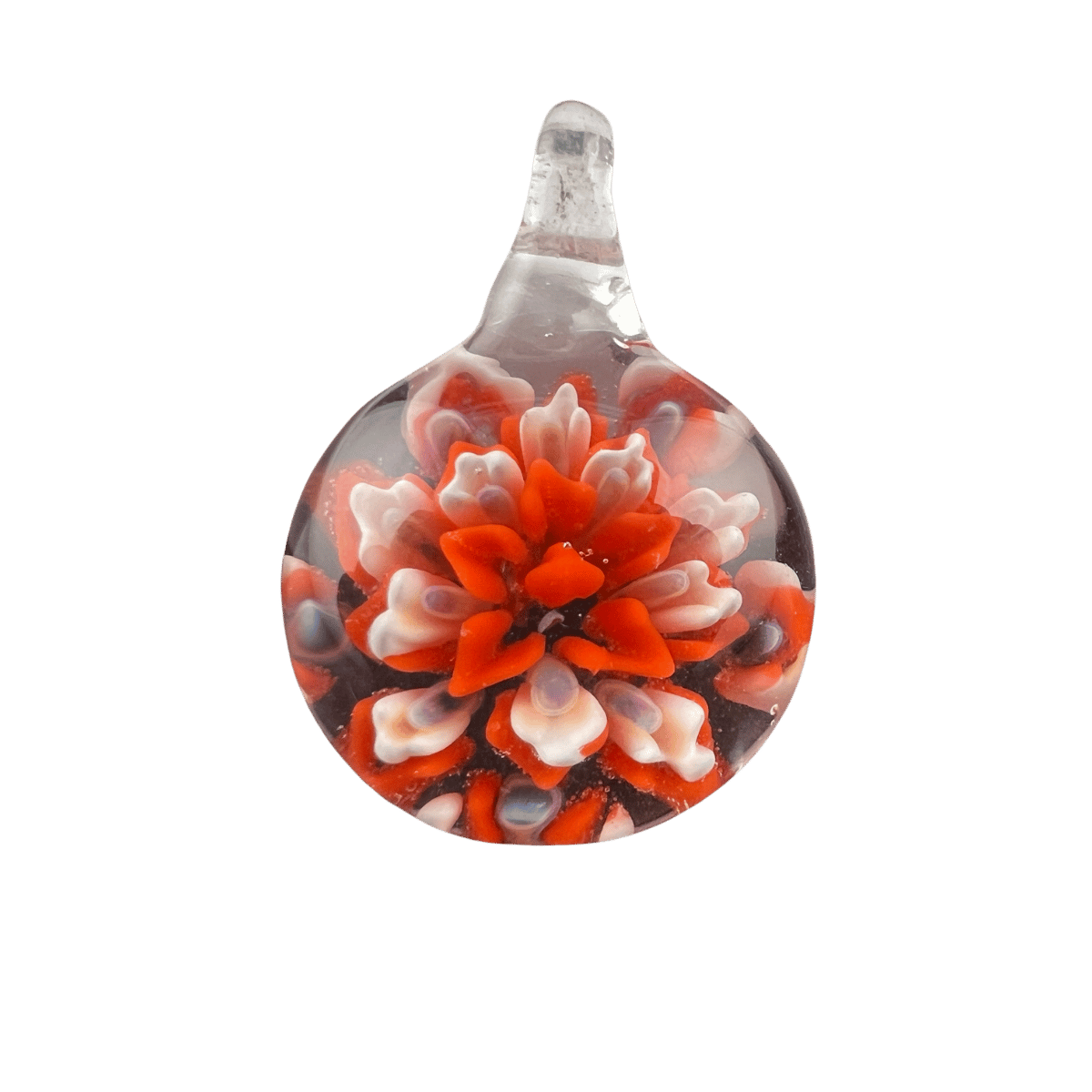 Red Star — handmade glass pendant