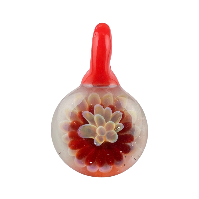 Red Ap — handmade glass pendant